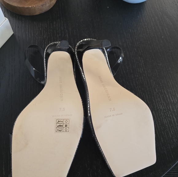 Good American Black Glitter Heels - Picture 3 of 3